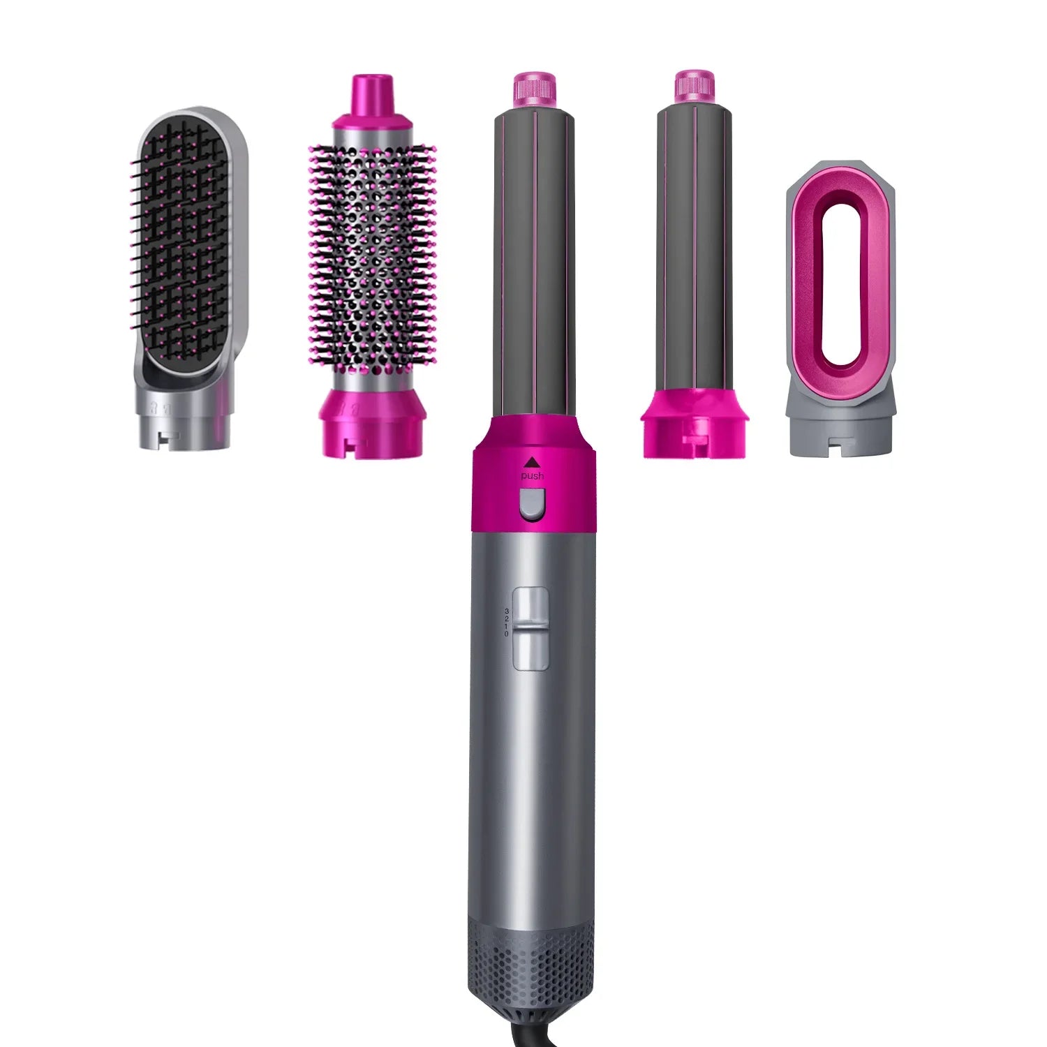 Multifunctional 5 in 1 Hot Air Comb Multi head Automatic Hair Curler B