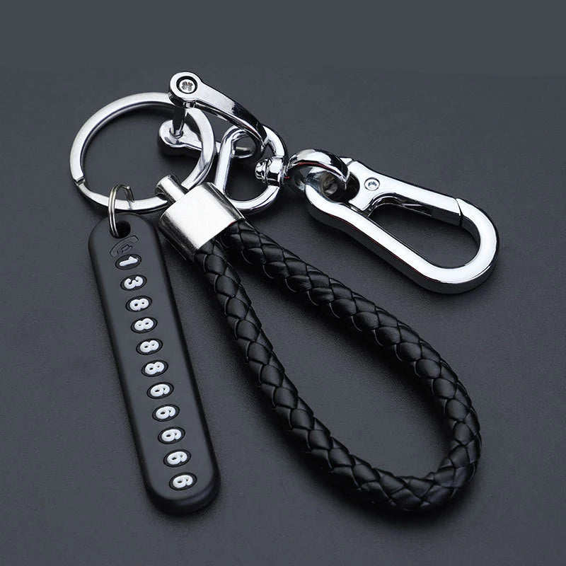 Anti-lost Car Keychain Phone Number Card