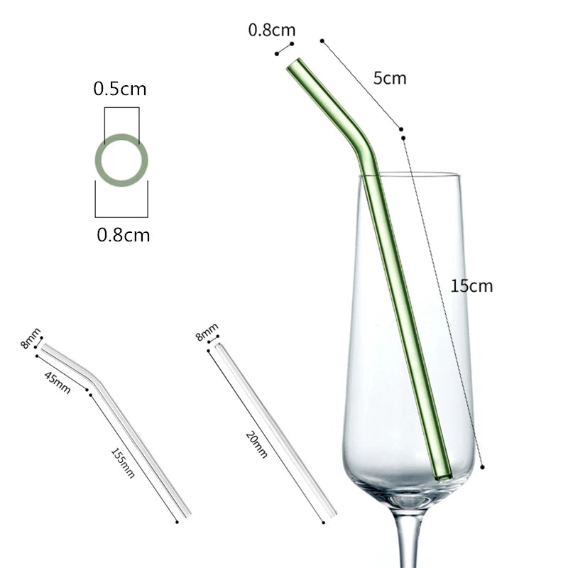 Reusable Glass Smoothie Straw