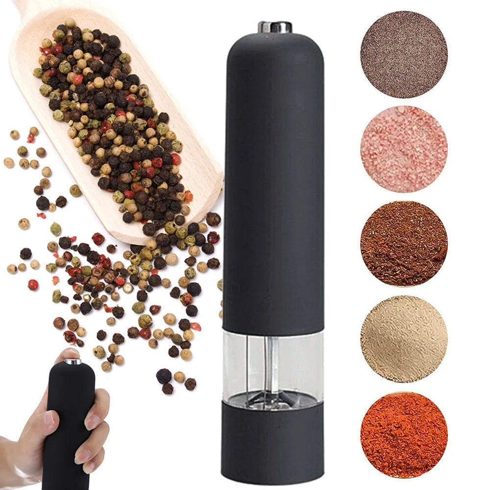 Black Electric Salt and Pepper Grinder