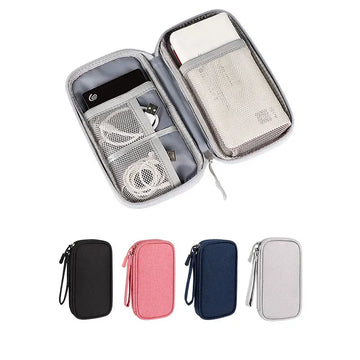 Portable Cable Organizer Waterproof Storage Bag for Power Bank Digital Cable Case Earphone Oxford Cloth Earphone Holder Case