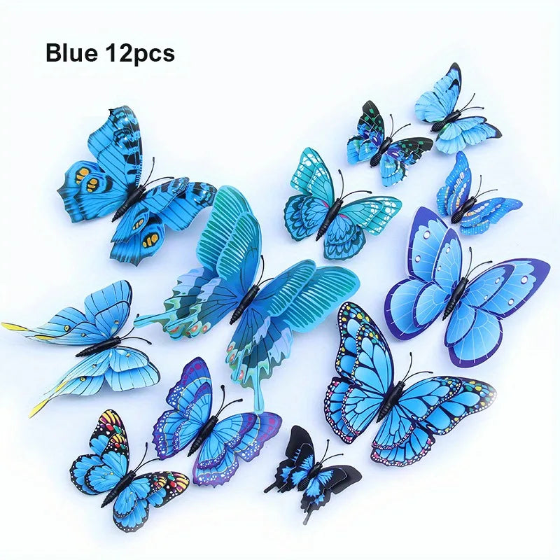 3D Double Layer Butterflies Wall Stickers