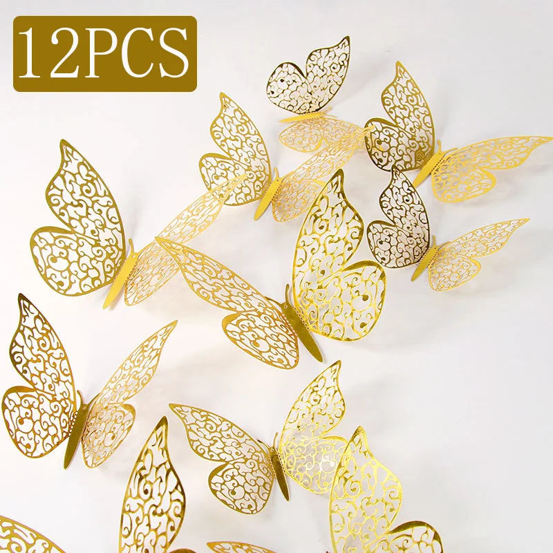  3D Hollow Butterfly Wall Stickers