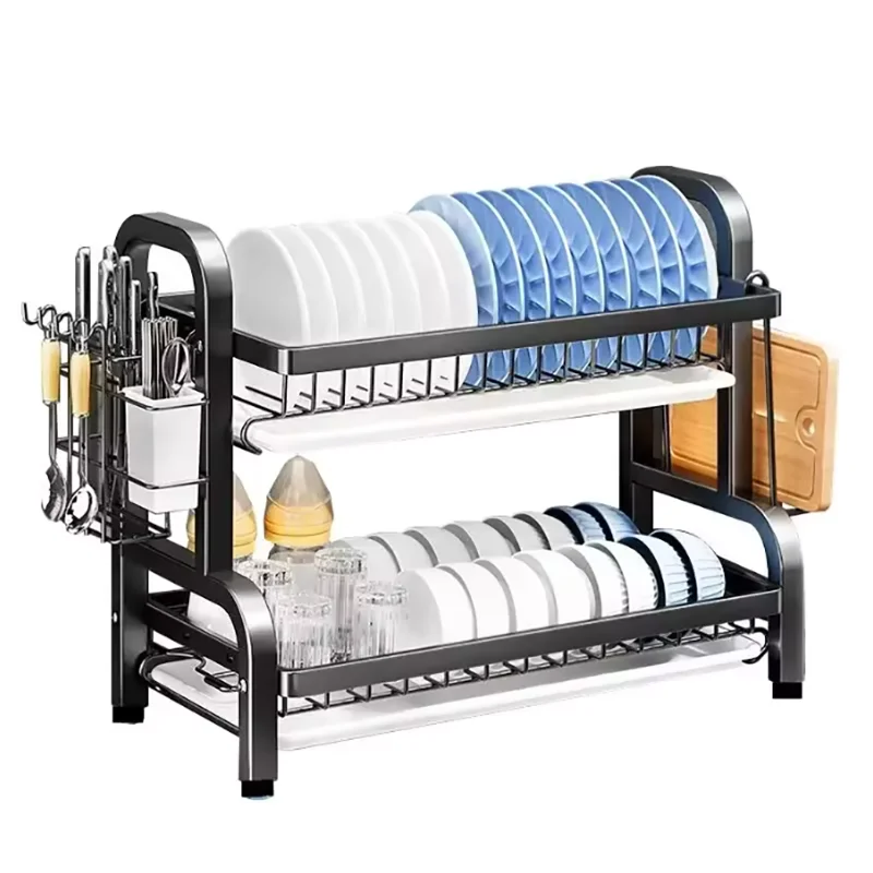  2-Tier Compact Dish Drying Rack