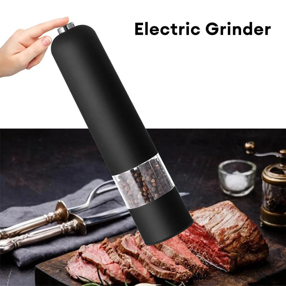 Black Electric Salt and Pepper Grinder