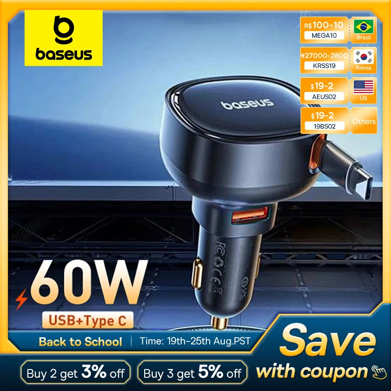  Baseus 60W Car Charger