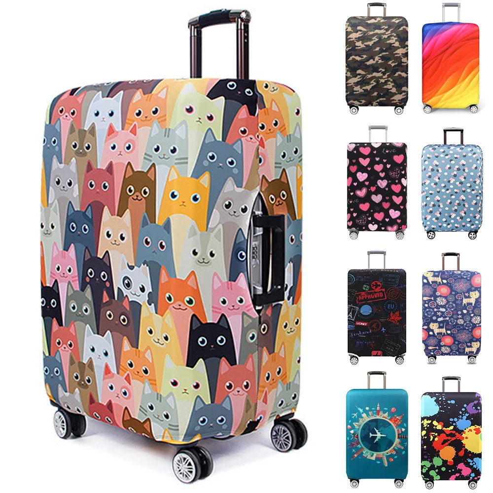 Luggage Cover Stretch Fabric Suitcase Protector Baggage Dust Case Cover Suitable for18-32 Inch Suitcase Case Travel Organizer