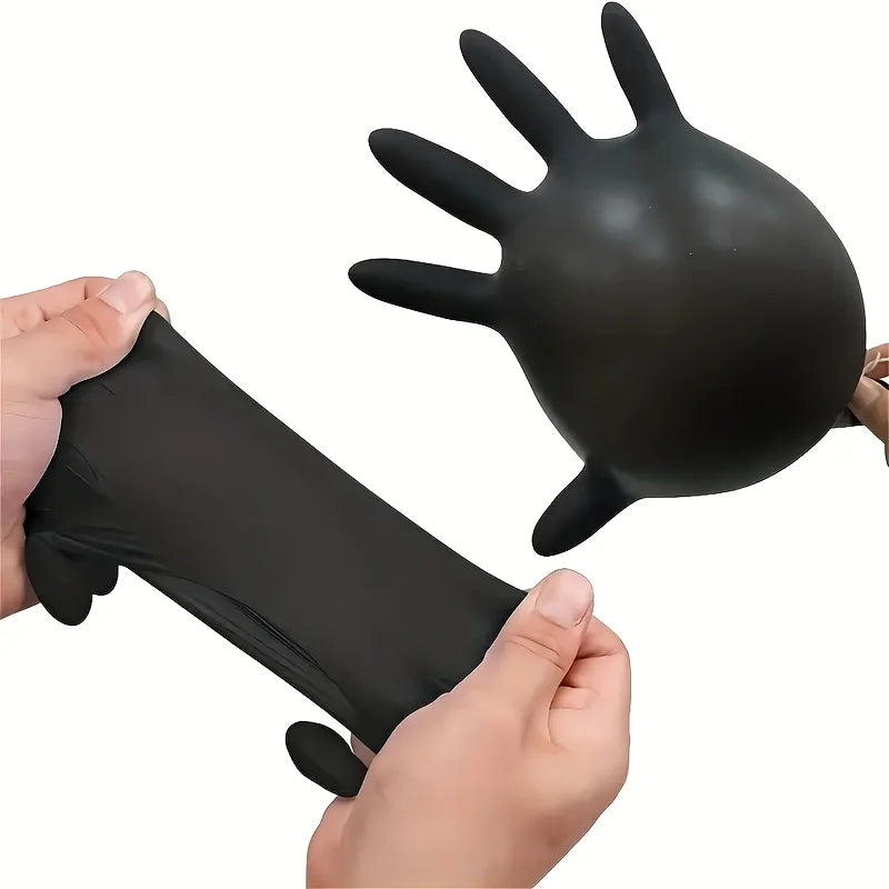 Disposable Black Nitrile Gloves