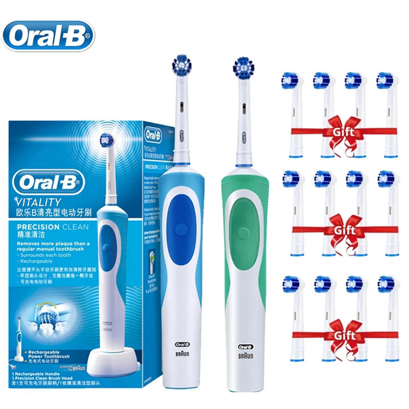 Oral B Electric Toothbrush Adult Rotation Clean Teeth Charging Tooth Brush 3D Whiten Teeth Oral Care Brush With Gift Brush Heads