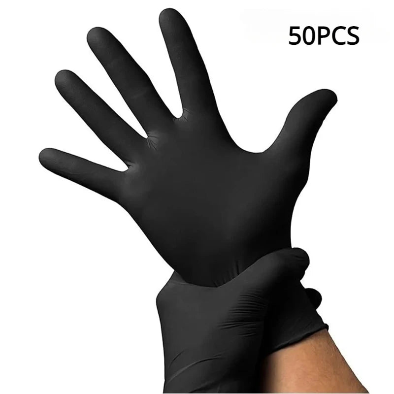 Disposable Black Nitrile Gloves