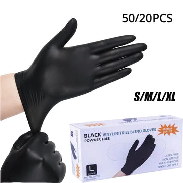 Disposable Black Nitrile Gloves