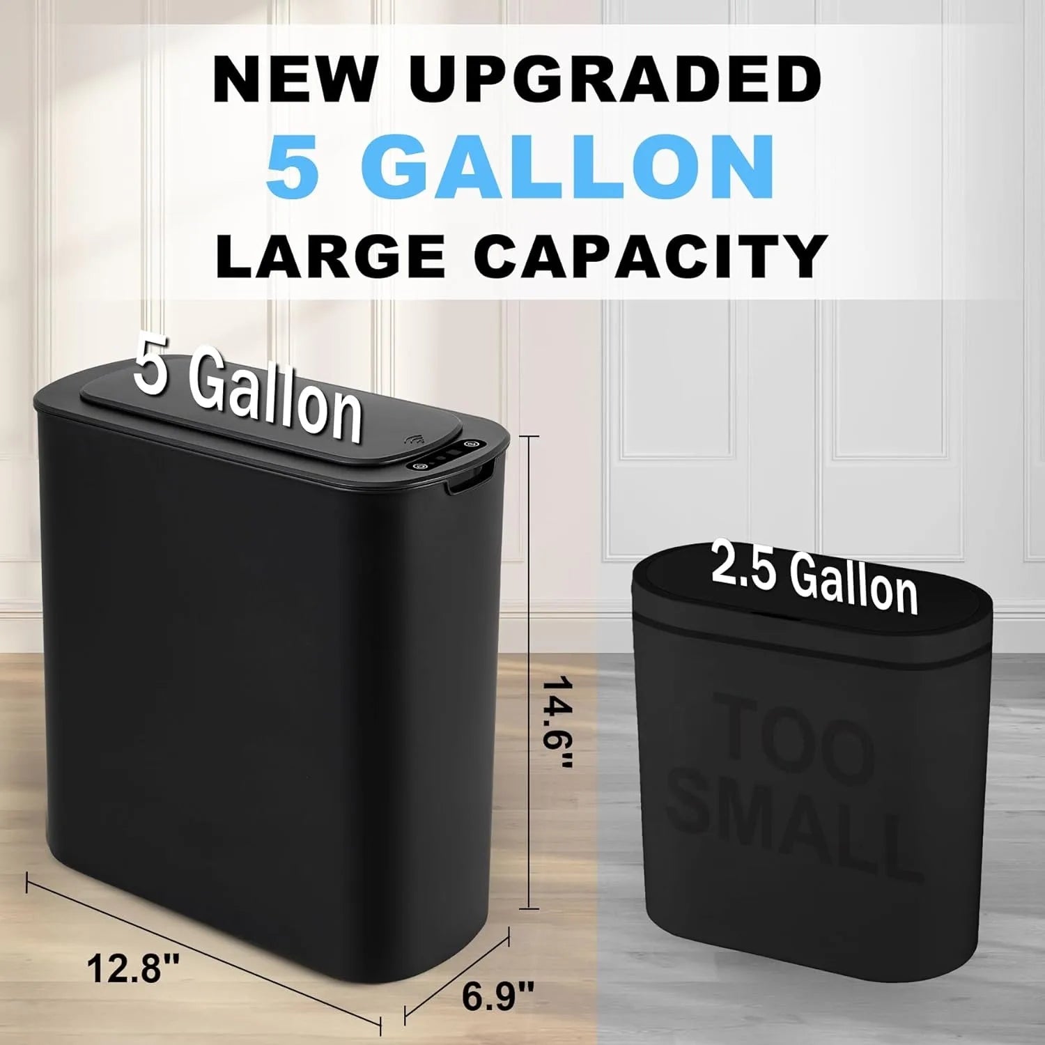 5 Gallon Automatic Bathroom Trash Can