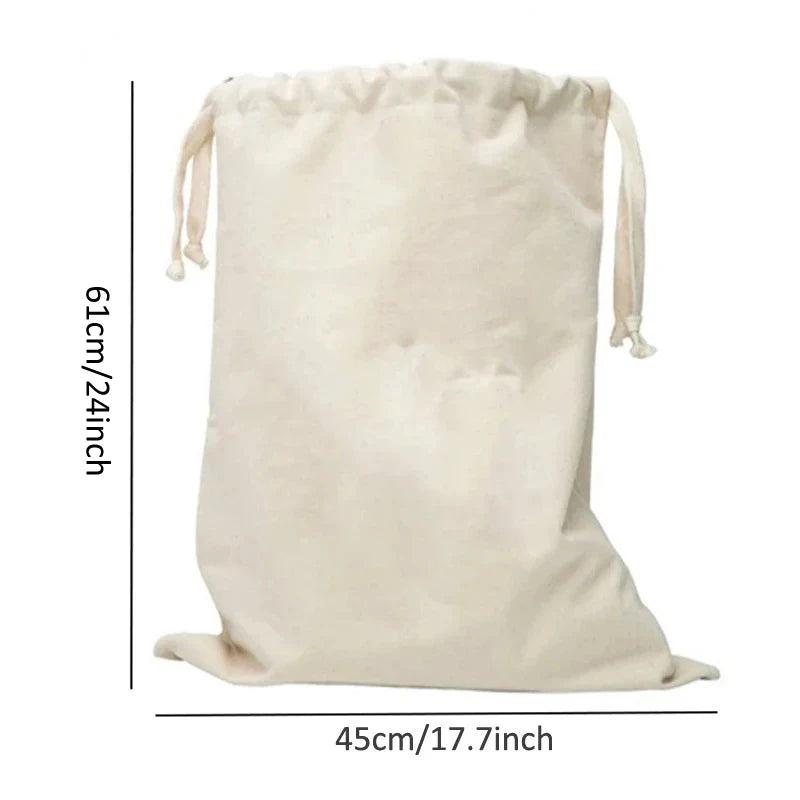 Large Cotton and Linen Laundry Bag